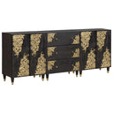 vidaXL Ensemble de Badkamerkast 3 pcs Bruin et Goud 180 x 33 x 75 cm