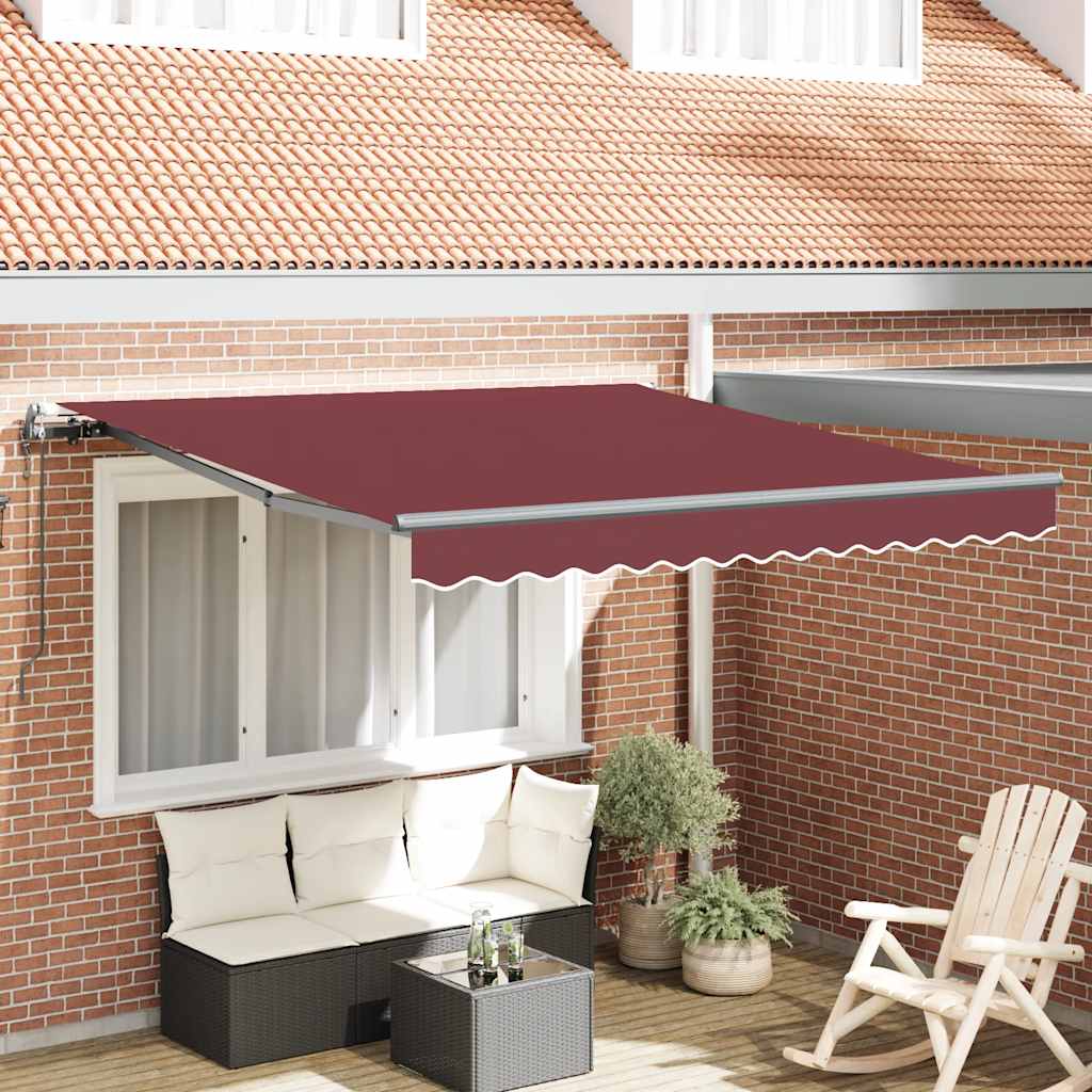 vidaXL Luifel automatisch uittrekbaar 350x250 cm crèmekleurig