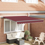 vidaXL Luifel automatisch uittrekbaar 350x250 cm crèmekleurig