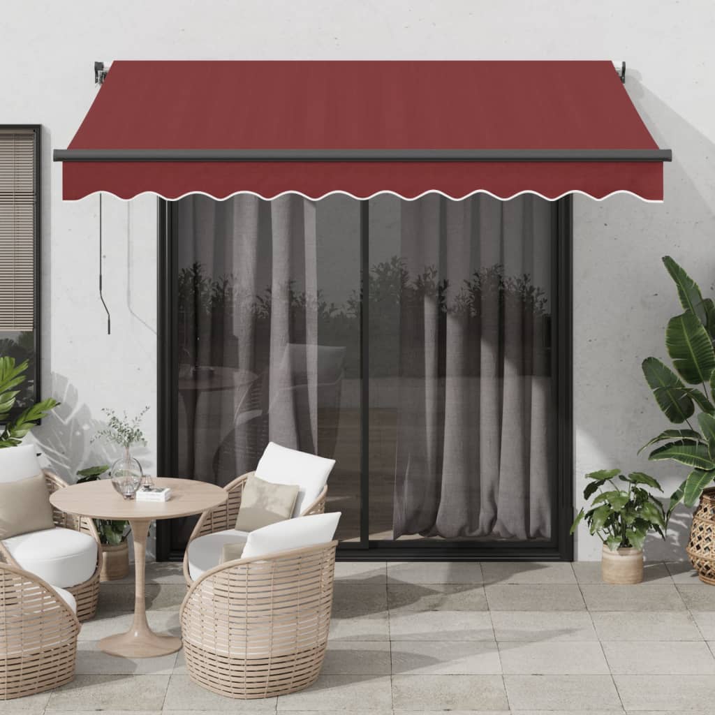 vidaXL Luifel automatisch met LED en windsensor 400x300cm blauw en wit