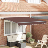 vidaXL Luifel automatisch uittrekbaar 350x250 cm crèmekleurig