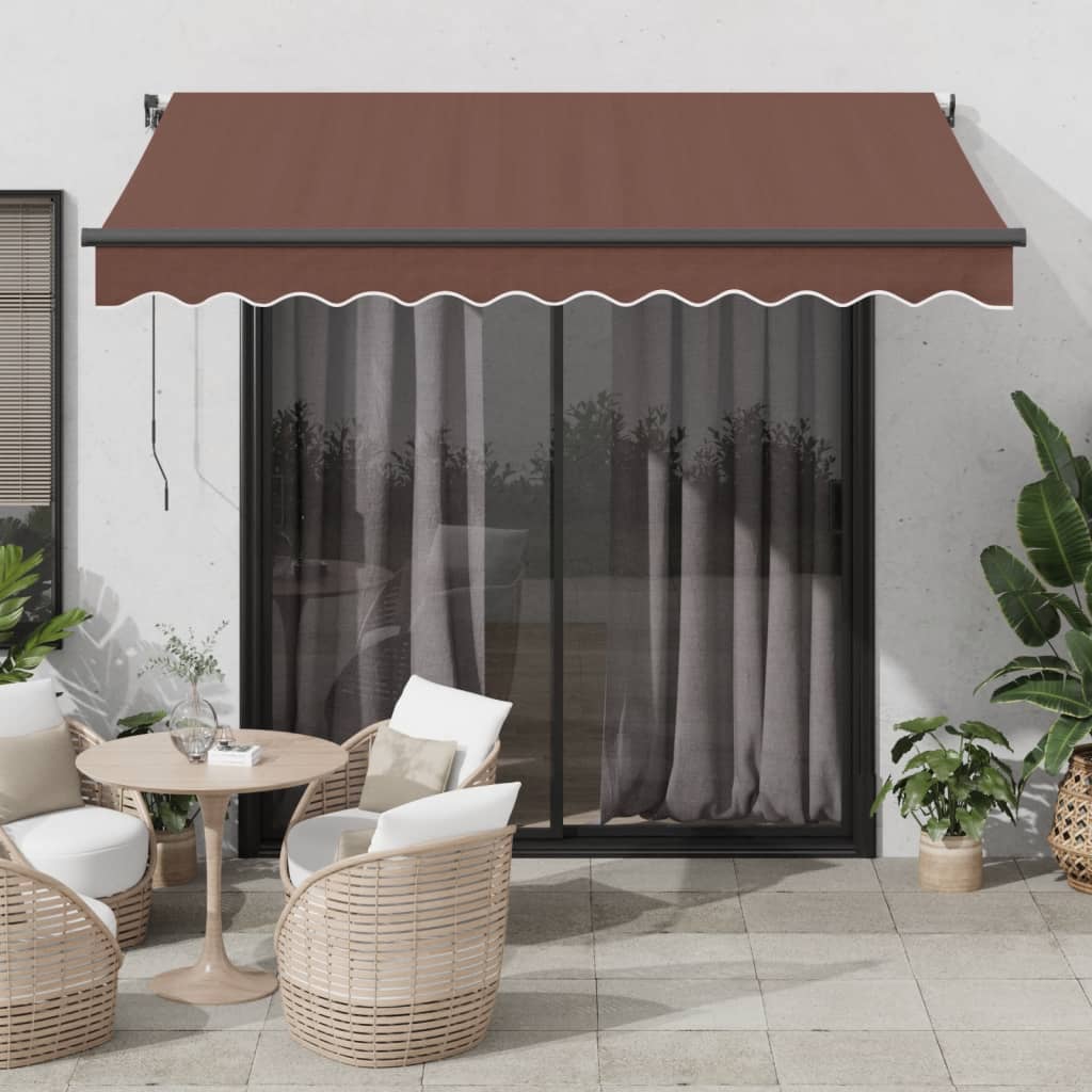 vidaXL Luifel automatisch uittrekbaar 350x250 cm crèmekleurig