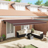 vidaXL Luifel handmatig uittrekbaar 300x250 cm antraciet