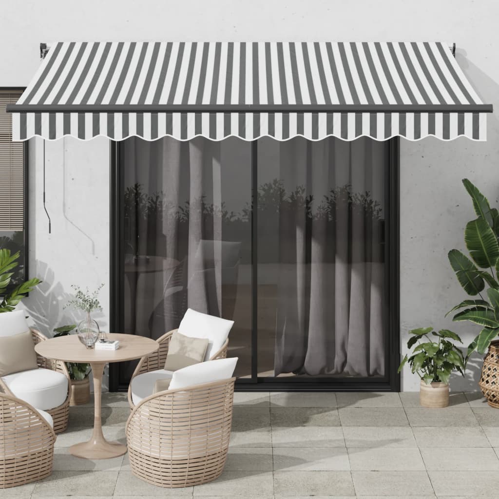 vidaXL Luifel automatisch uittrekbaar 350x250 cm crèmekleurig