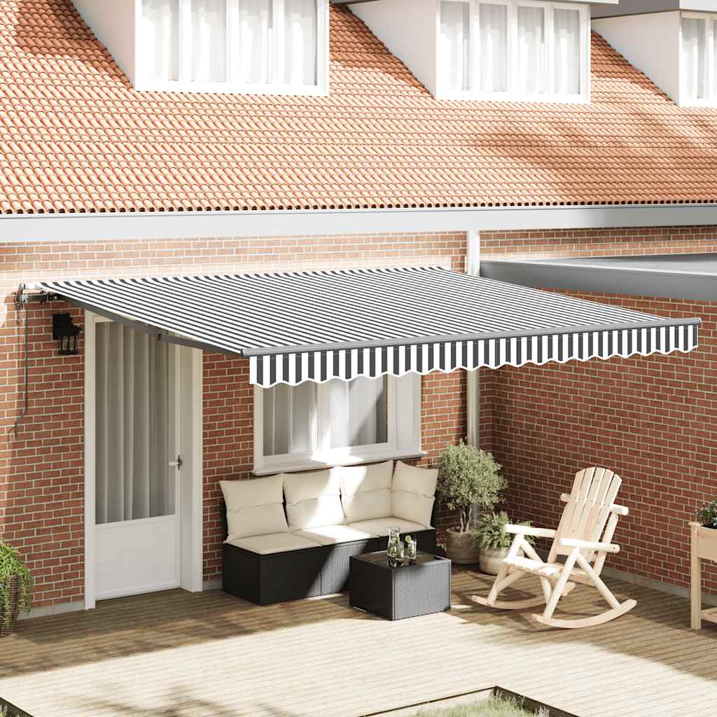 vidaXL Luifel automatisch uittrekbaar 350x250 cm crèmekleurig