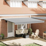 vidaXL Luifel automatisch uittrekbaar 350x250 cm crèmekleurig