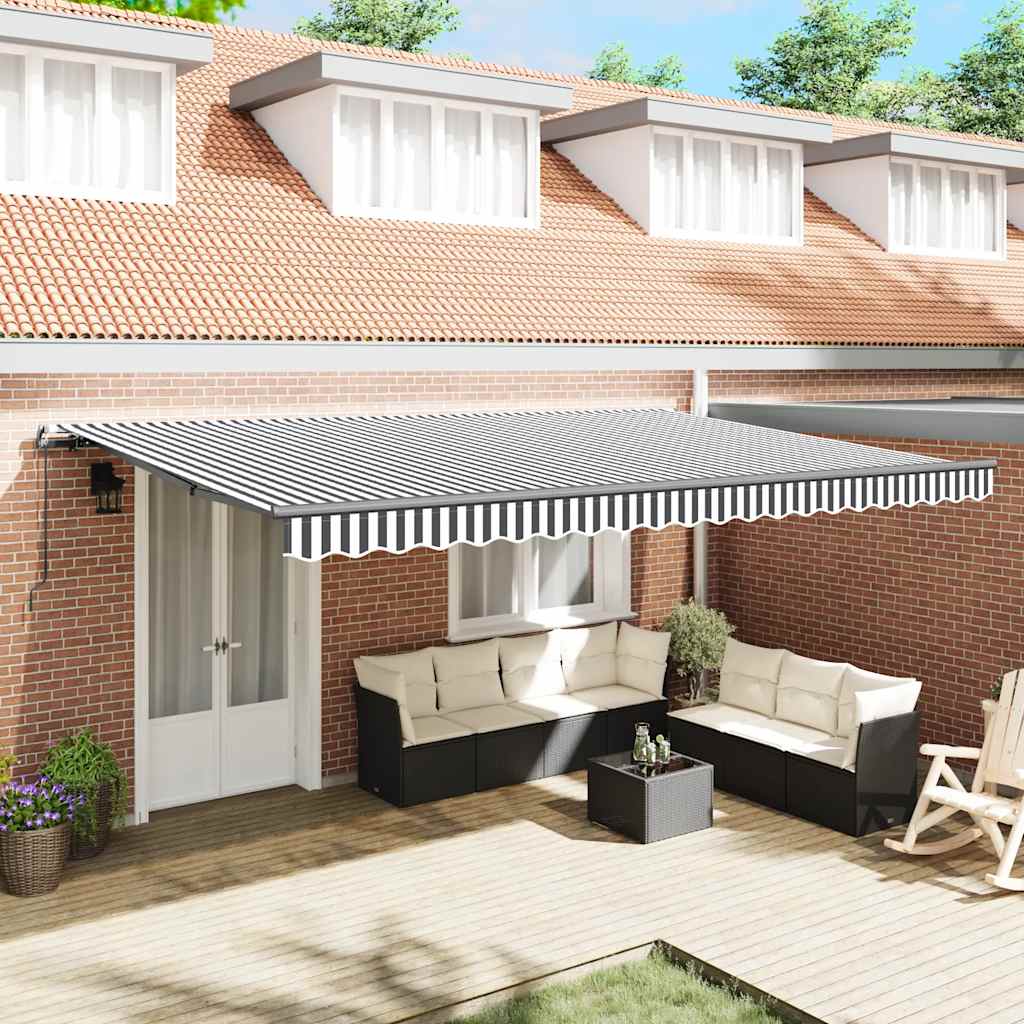 vidaXL Luifel handmatig uittrekbaar 300x250 cm antraciet