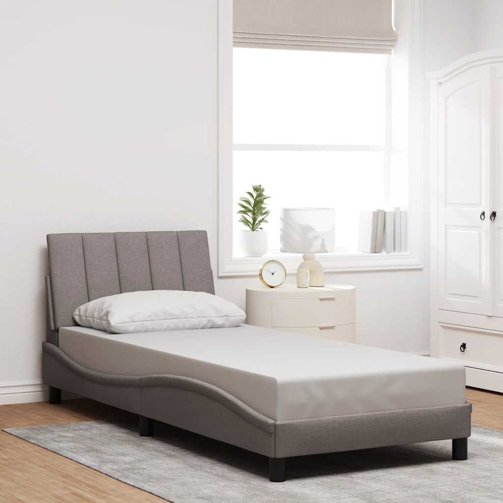 vidaXL Bed Frame without Mattress "Hanko" 80x200 cm Fabric Light Grey