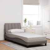 vidaXL Bed Frame without Mattress "Hanko" 80x200 cm Fabric Light Grey