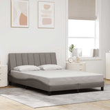 vidaXL Bed Frame without Mattress "Hanko" 80x200 cm Fabric Light Grey