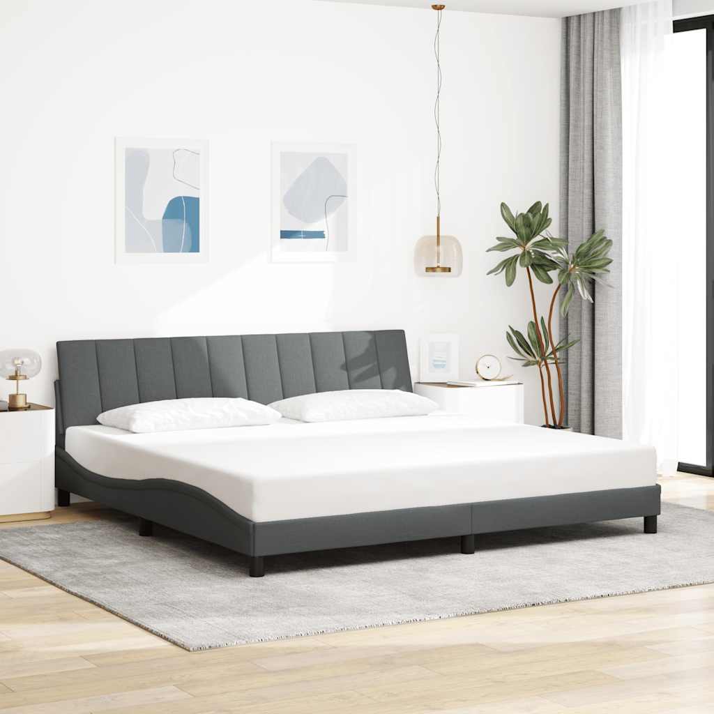 vidaXL Bed Frame without Mattress "Hanko" 80x200 cm Fabric Light Grey