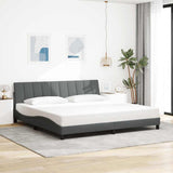 vidaXL Bed Frame without Mattress "Hanko" 80x200 cm Fabric Light Grey