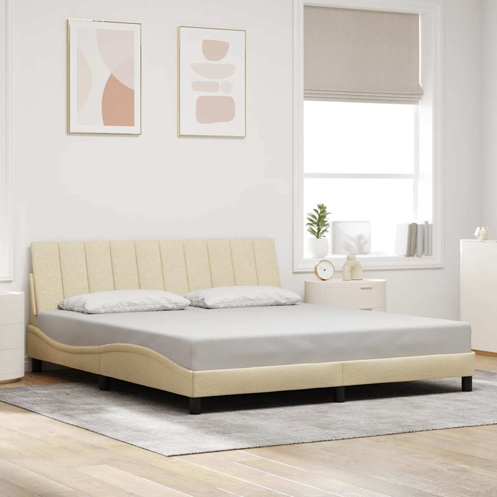 vidaXL Bed Frame without Mattress "Hanko" 80x200 cm Fabric Light Grey