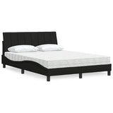 vidaXL Bed met matras "Hanko" stof lichtgrijs 80x200 cm