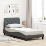 vidaXL Bedframe zonder matras 80x200 cm stof lichtgrijs