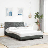 vidaXL Bedframe zonder matras 80x200 cm stof lichtgrijs