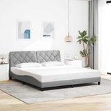 vidaXL Bedframe zonder matras 80x200 cm stof lichtgrijs