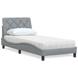vidaXL Lit avec matelas en tissu lumineux 80x200 cm