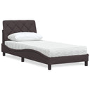 vidaXL Bed met matras stof lichtgrijs 80x200 cm