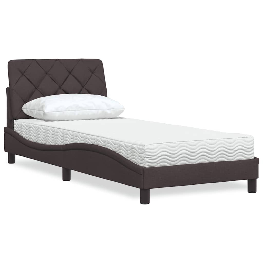 vidaXL Lit avec matelas en tissu lumineux 80x200 cm