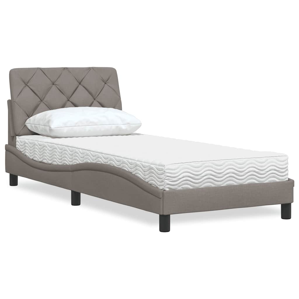 vidaXL Lit avec matelas en tissu lumineux 80x200 cm