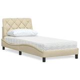 vidaXL Lit avec matelas en tissu lumineux 80x200 cm