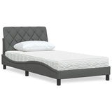 vidaXL Lit avec matelas en tissu lumineux 80x200 cm