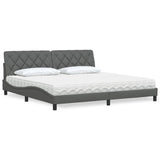 vidaXL Lit avec matelas en tissu lumineux 80x200 cm