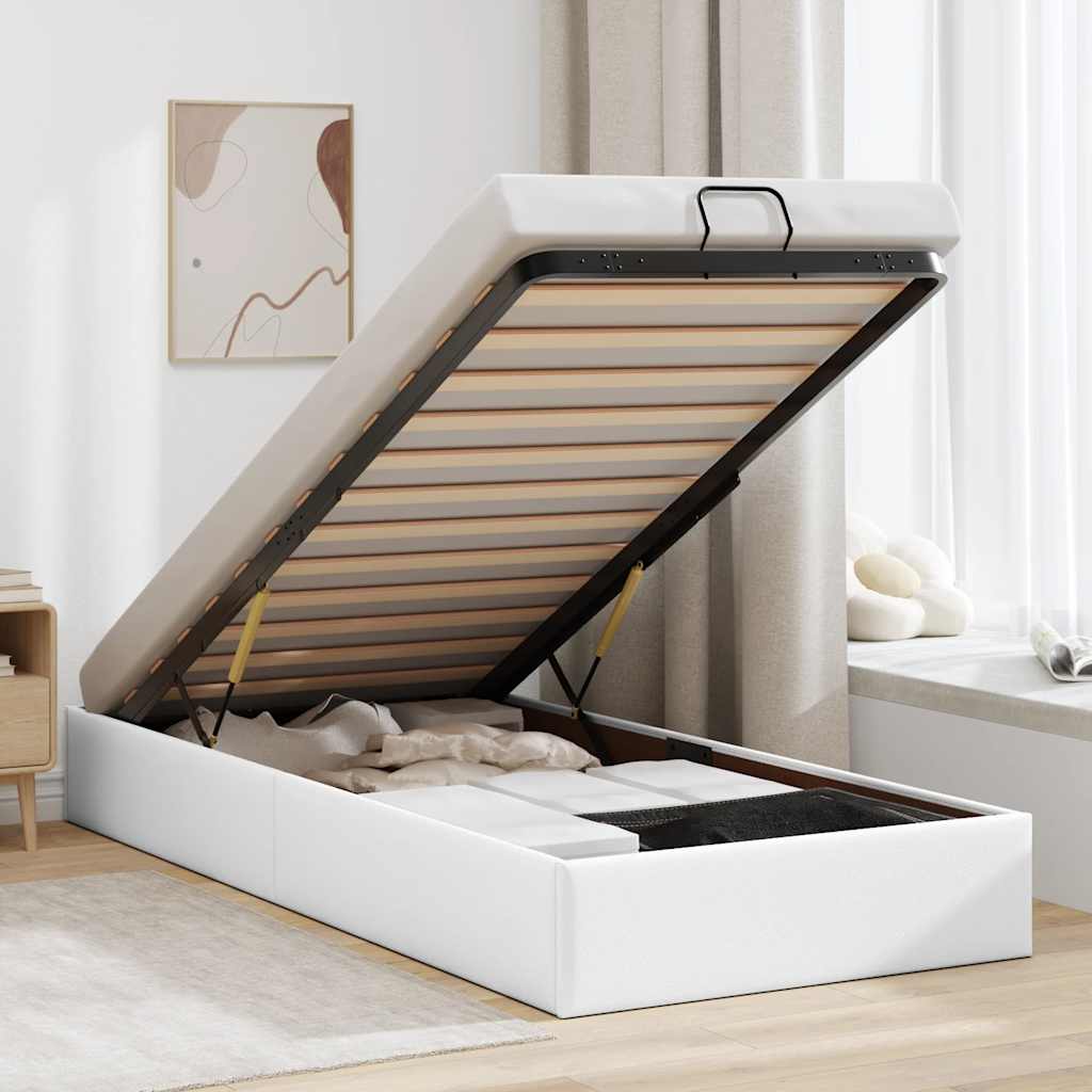 vidaXL Cadre de lit avec matelas d'art noir 80x200 cm