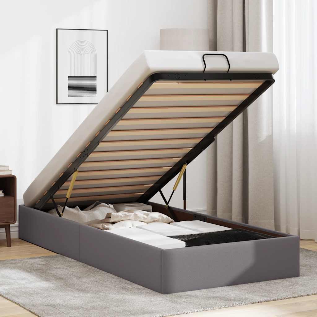 vidaXL Cadre de lit avec matelas d'art noir 80x200 cm