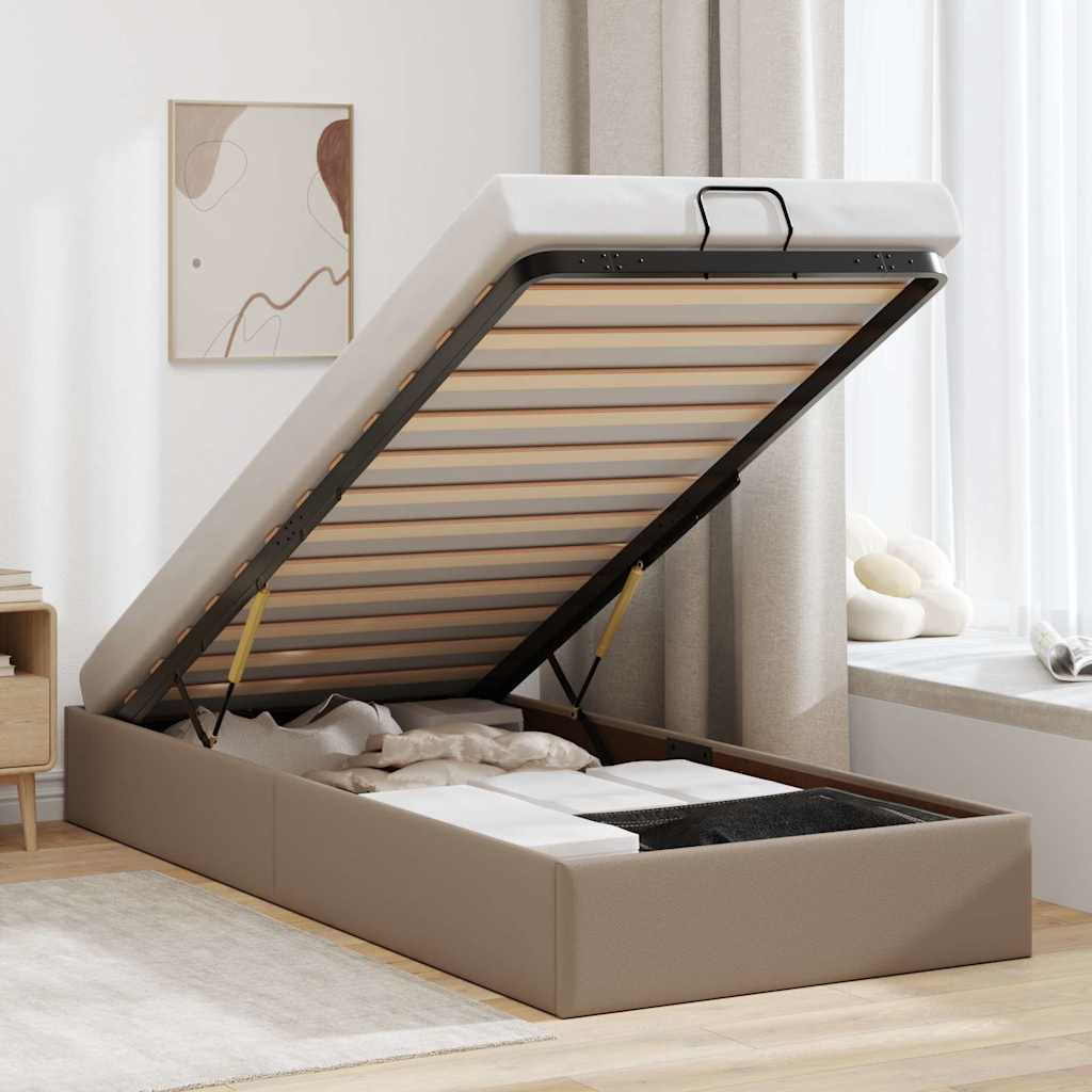 vidaXL Cadre de lit avec matelas d'art noir 80x200 cm