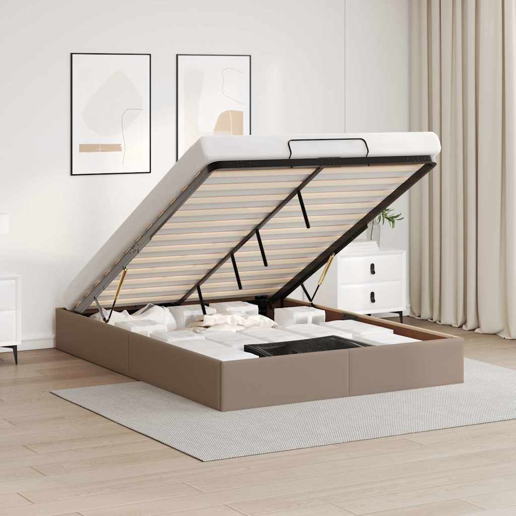 vidaXL Cadre de lit avec matelas d'art noir 80x200 cm