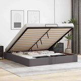 vidaXL Cadre de lit avec matelas d'art noir 80x200 cm