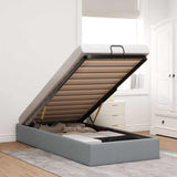 vidaXL Cadre de lit avec matelas 80x200 cm en tissu avec éclairage