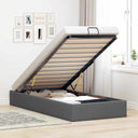 vidaXL Bedframe zonder matras 80x200 cm stof lichtgrijs