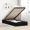 vidaXL Bedframe zonder matras 80x200 cm stof lichtgrijs