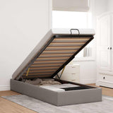 vidaXL Cadre de lit avec matelas 80x200 cm en tissu avec éclairage