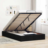 vidaXL Cadre de lit avec matelas 80x200 cm en tissu avec éclairage