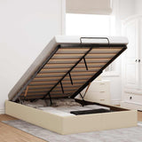 vidaXL Cadre de lit avec matelas 80x200 cm en tissu avec éclairage