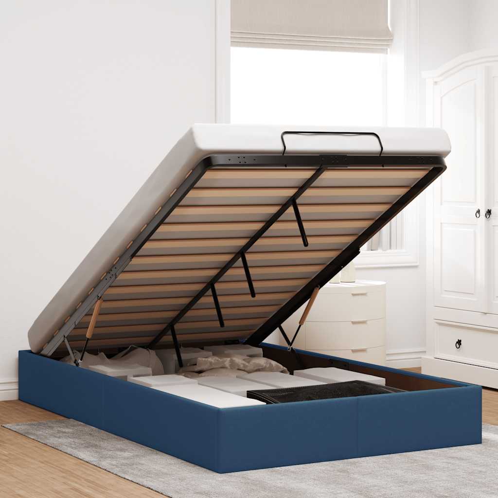 vidaXL Cadre de lit avec matelas 80x200 cm en tissu avec éclairage