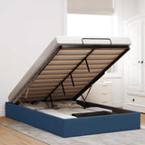 vidaXL Cadre de lit avec matelas 80x200 cm en tissu avec éclairage