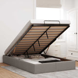 vidaXL Cadre de lit avec matelas 80x200 cm en tissu avec éclairage