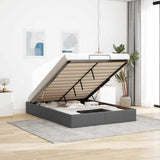 vidaXL Cadre de lit avec matelas 80x200 cm en tissu avec éclairage