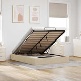 vidaXL Cadre de lit avec matelas 80x200 cm en tissu avec éclairage