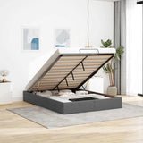 vidaXL Cadre de lit avec matelas 80x200 cm en tissu avec éclairage