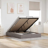 vidaXL Cadre de lit avec matelas 80x200 cm en tissu avec éclairage
