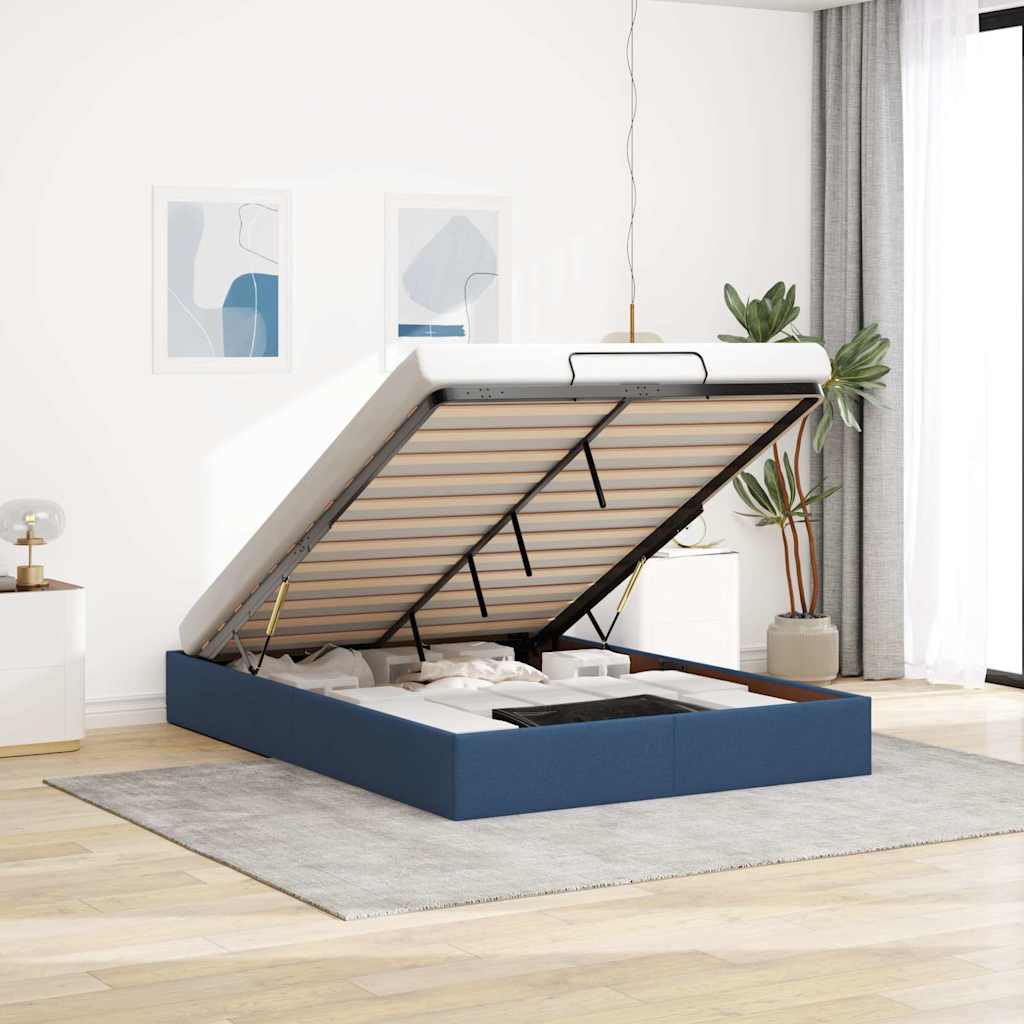 vidaXL Cadre de lit avec matelas 80x200 cm en tissu avec éclairage