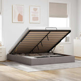 vidaXL Cadre de lit avec matelas 80x200 cm en tissu avec éclairage