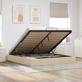 vidaXL Cadre de lit avec matelas 80x200 cm en tissu avec éclairage