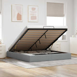 vidaXL Cadre de lit avec matelas 80x200 cm en tissu avec éclairage